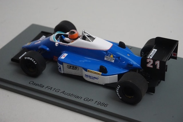1:43 Spark S3966 Osella FA1G Austrian GP 1986 #21 P. Ghinzani model car
