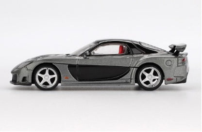 MGT01057-R TSM MINI-GT 1:64 Mazda RX-7 VeilSide Fortune Grey RHD model car