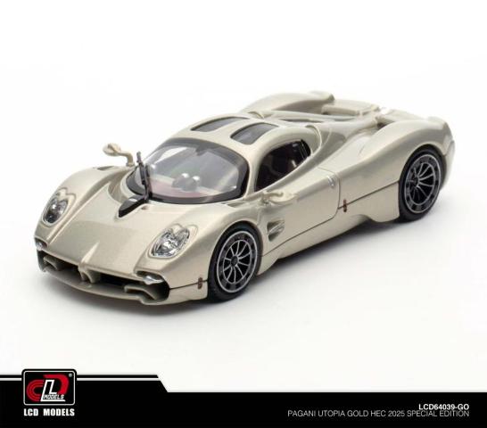LCD64039-GO LCD 1:64 Pagani Utopia TMCS 2025 Malaysia Limited Edition Gold