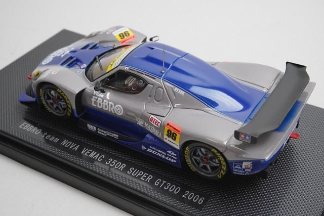 1:43 EBBRO 43810 Nova BeMac 350R Super GT300 2006 #96 Grey Blue model car