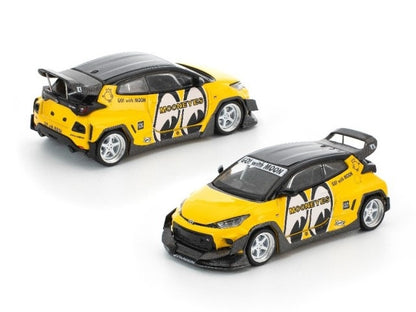 [ Pre-order ] PRE017 POP RACE x Enigma 1:64 Toyota Pandem Yaris Mooneyes Chase Color