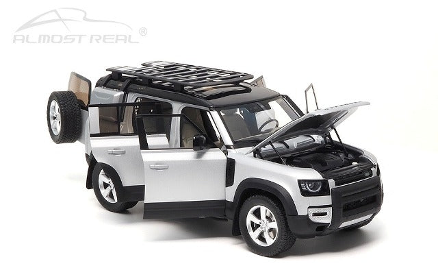 810806 Almost Real Model 1:18 Land Rover Defender 110 2020 Silver model car