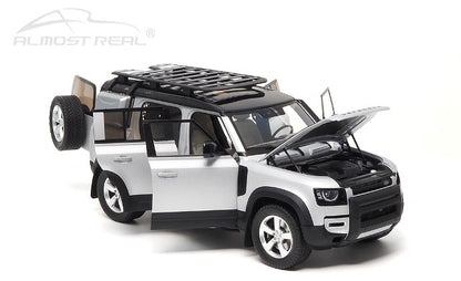 810806 Almost Real Model 1:18 Land Rover Defender 110 2020 Silver model car