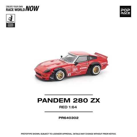 Pre-order ] PR640302 POP RACE 1:64 Pandem 280ZX RED (NEW TOOLING