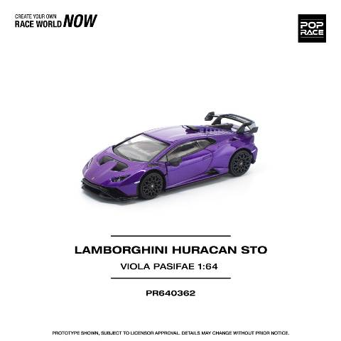 [ Pre-order ] PR640362 POP RACE 1:64 Lamborghini Huracan STO VIOLA PASIFAE