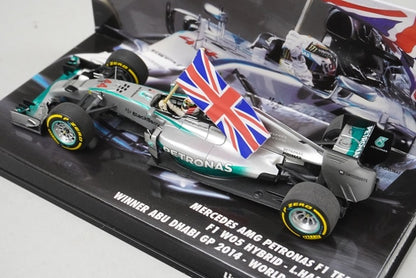 1:43 MINICHAMPS 413140544 Mercedes AMG Petronas W05 Hybrid Abu Dhabi GP 2014 #44 model car