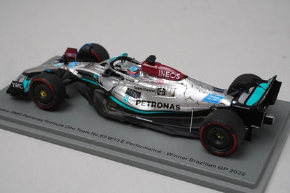 1:43 Spark S8557 Mercedes-AMG Petronas W13 E-Performance Brazilian GP 2022 #63 model car