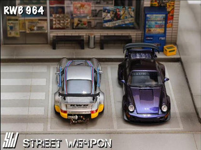 [ Pre-order ] SW Street Weapon 1:64 RWB 964 Wide-Body Modified Modified Chameleon Purple