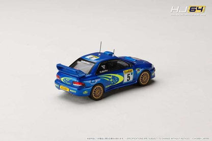 HJR645041A Hobby Japan 1:64 Subaru IMPREZA WRC 1999 #5 MONTE CARLO mode car
