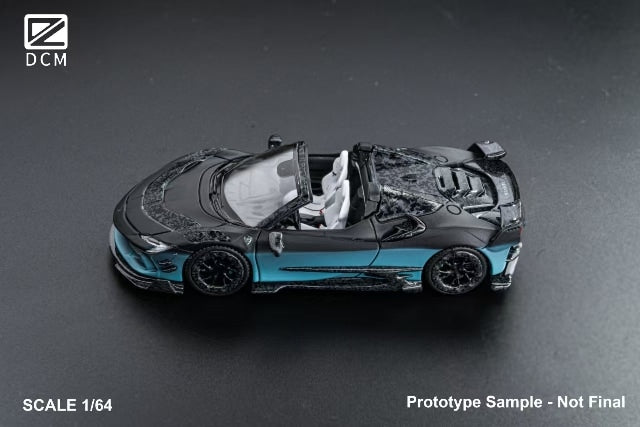 [ Pre-order ] DCM 1:64 Mansory SF90 F9XX Black Blue Gradient Roadster