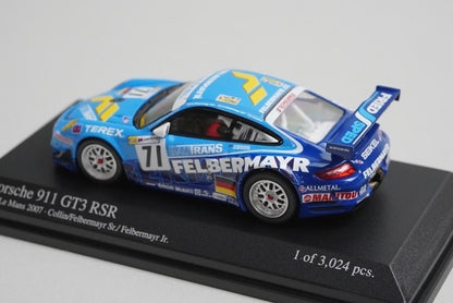 1:64 MINICHAMPS 640076771 Porsche 911 GT3 RSR Le Mans 2007 #71 model car