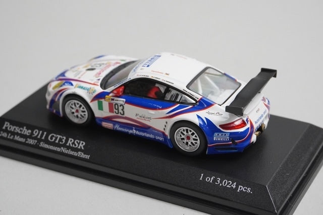 1:64 MINICHAMPS 640076793 Porsche 911 GT3 RSR Le Mans 2007 #93 model car