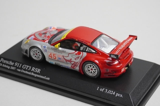 1:64 MINICHAMPS 640076445 Porsche 911 GT3 RSR Sebring 2007 #45 model car