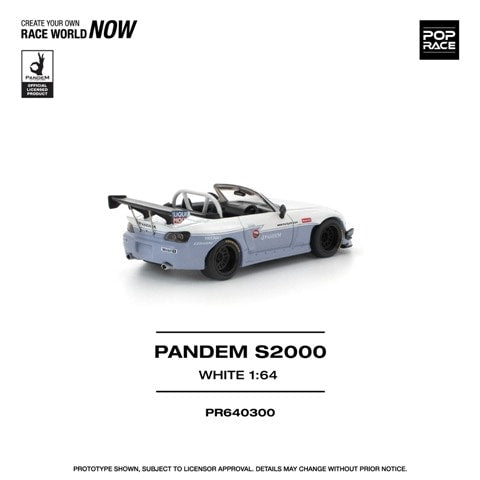 [ Pre-order ] PR640300 POP RACE 1:64 Pandem S2000 White