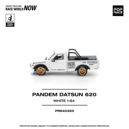[ Pre-order ] PR640350 POP RACE 1:64 Pandem Datsun 620 White