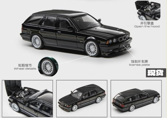 Mortal 1:64 BMW E34 ALPINA B10 TOURING Pearl Black model car