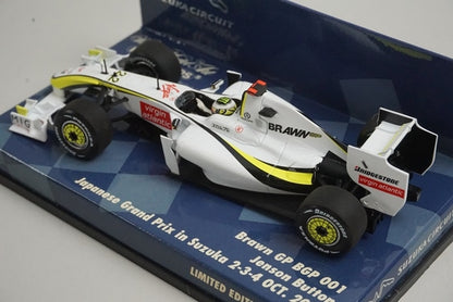 1:43 MINICHAMPS 403090822 Suzuka Circuit Custom Brown GP Japanese GP Suzuka 2009 #22 model car