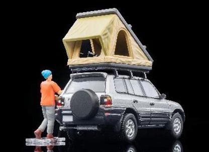 [ Pre-order ] LV-N354c TOMYTEC 1:64 Toyota RAV4J V (Silver) with Tent and Figure 334422