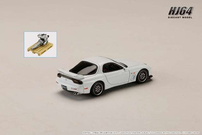 [ Pre-order ] HJ646007W Hobby Japan 1:64 Mazda RX-7 (FD3S) SPIRIT R TYPE A with engine display model, pure white