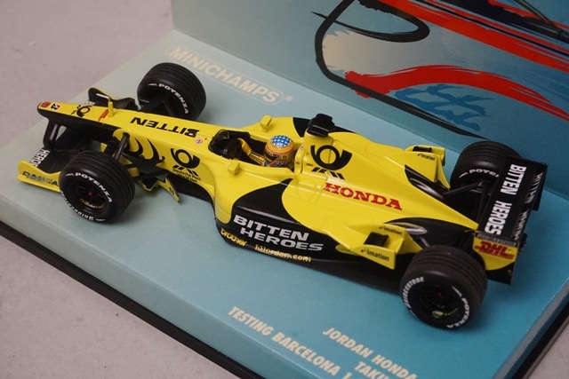 1:43 MINICHAMPS 518024399 Jordan Honda EJ11 Barcelona Test 2002 model car
