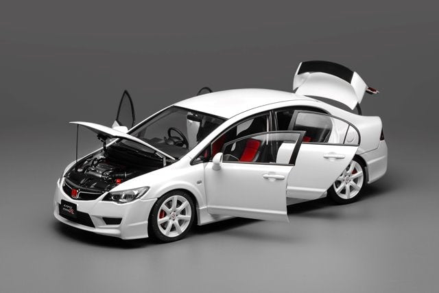 M85404 MOTORHELIX 1:18 Honda Civic Type R FD2 2007 Late Ver Premium White Pearl model car