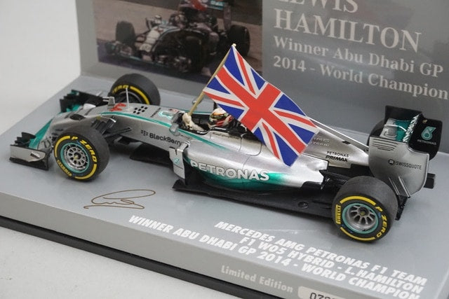 1:43 MINICHAMPS 410140544 Mercedes-AMG Petronas W05 Hybrid Abu Dhabi GP 2014 #44 model car