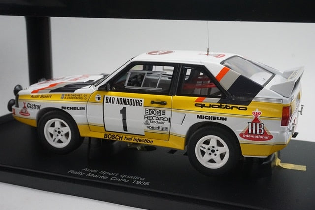 1:18 AUTOart 88501 Audi Sport Quattro Monte Carlo Rally 1985 #1 S. Blomqvist B. Cederberg