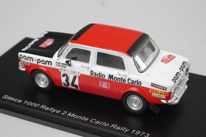 1:43 SPARK S9457 SIMCA 1000 Rally 2 Monte Carlo Rally 1973 #34 B.Fiorentino / M.Gelin model car