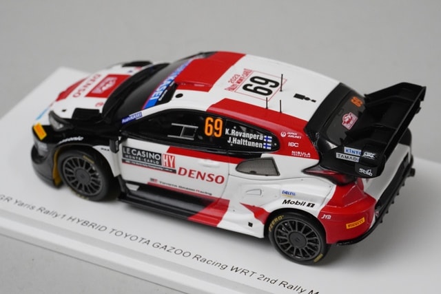 1:43 SPARK S6720 Toyota GR Yaris Rally 1 Hybrid Gazoo Racing WRT 2nd 2023 #69 K.Rovanper / J.Haluttunen model car