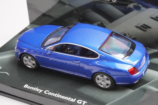 1:43 MINICHAMPS 436139022 Bentley Continental GT Blue Metallic model car