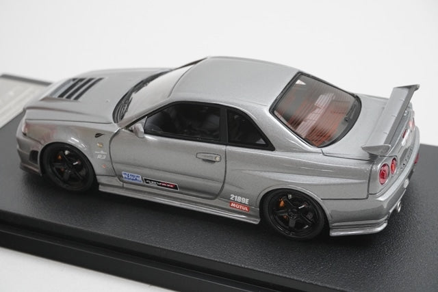 1:43 HPI 8392 Mirage Shinjuku Toy Carnival custom Nissan NISMO Omori Factory CRS Silver model car