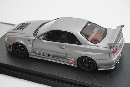 1:43 HPI 8392 Mirage Shinjuku Toy Carnival custom Nissan NISMO Omori Factory CRS Silver model car