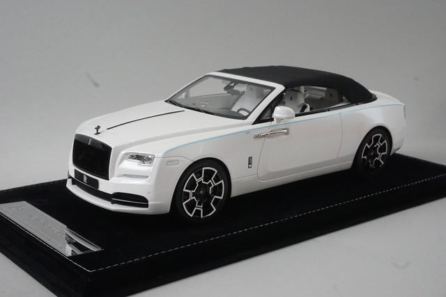 HHJL230702DB HH model 1:18 scale RR Rolls Royce Dawn Black Badge convertible Pearl White model car