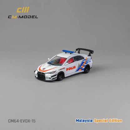CM64-EVOX-15 CM-MODEL 1:64 Mitsubishi Lancer Evo X Malaysian Police Car model car