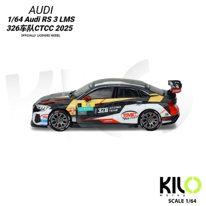 [ Pre-order ] KLW0024-4 KILOworks 1:64 Audi RS 3 LMS 326 Team CTCC 2025