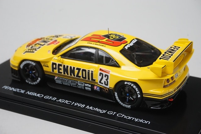1:43 EBBRO 44251 Nissan Pennzoil Nismo GT-R Motegi GP 1998 #23 Yellow model car