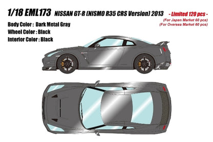 [ Pre-order ] EML173 Make Up EIDOLON 1:18 Nissan GT-R (NISMO R35 CRS Version) 2013 Dark Metal Gray