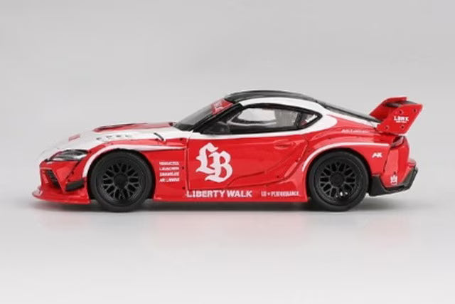 MGT01103-L TSM MINI-GT 1:64 LB WORKS GR Supra Red/White (Left-Hand Drive)