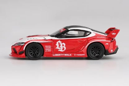 MGT01103-L TSM MINI-GT 1:64 LB WORKS GR Supra Red/White (Left-Hand Drive)