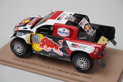 1:43 Spark S5870 Toyota GR DKR Hilux T1+ Dakar 2022 #201 model car