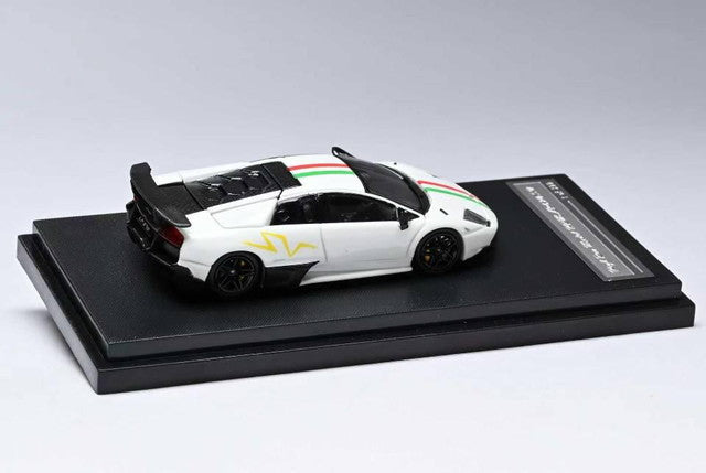 High Rev Model HRM 1:64 Lamborghini Murcielago LP670-4 SV White Italian Stripes