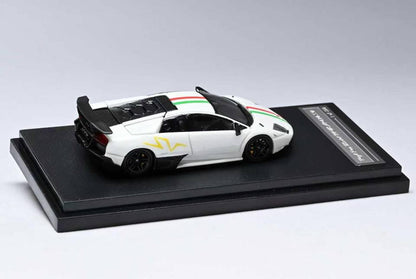 High Rev Model HRM 1:64 Lamborghini Murcielago LP670-4 SV White Italian Stripes