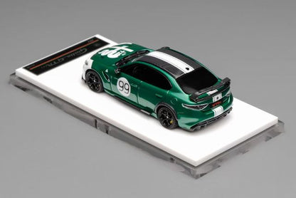 MH64009GT MOTORHELIX 1:64 Alfa Romeo Giulia GTAm Green Livery Two-Tone model car