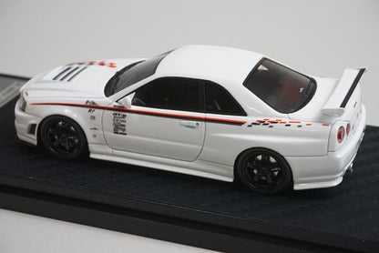 1:43 HPI 8379 Mirage Nissan Nismo R34 GT-R R-tune White model car