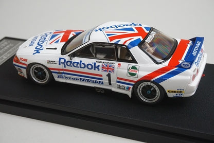 1:43 HPI 8605 Mirage Nissan Reebok Skyline GT-R JTC West Japan 1990 #1 model car