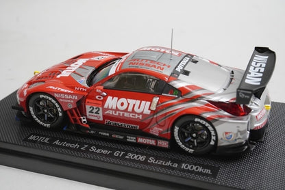 1:43 EBBRO 43830 Nissan Motul Autech Z Super GT 1000km Suzuka 2006 #22 model car