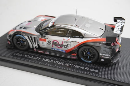 1:43 EBBRO 44679 Nissan S-Road Mora GT-R Super GT500 NISMO Festival 2011 #1 model car