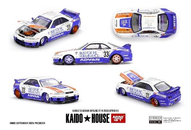 [ Pre-order ] KHMG213 TSM MINI-GT 1:64 Scale Nissan Skyline GT-R R33 BFTHR V1 (Right-Hand Drive) *Color Change
