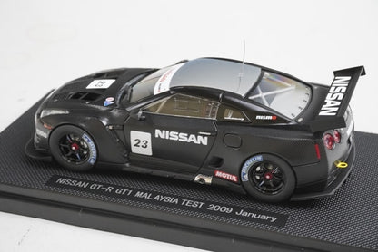 1:43 EBBRO 44169 Nissan GT-R GT1 Malaysia Test 2009 #23 model car