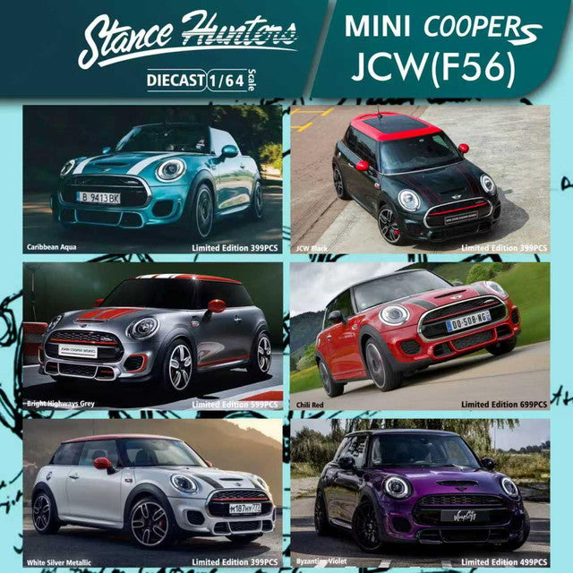 [ Pre-order ] Stance Hunters 1:64 Scale Mini Cooper JCW (F56) Bright Highways Grey